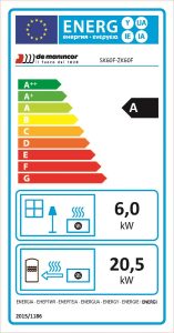 étiquette énergétique Poêle buches hydro DeManincor ZK60F