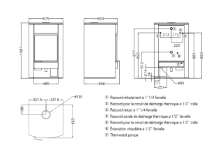 Schema technique poele buche bouilleur ZK60